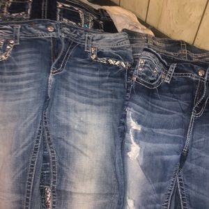 Silver skinny and straight jeans Size 12&14s$25
